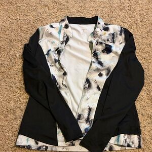 Women’s Black Printed Active Jacket